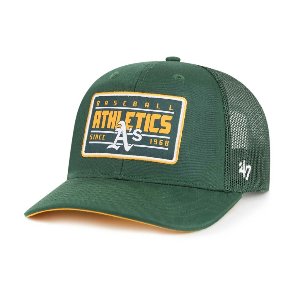 Oakland Athletics '47 Hardline Trucker Adjustable Hat - Green - 47 brand on Sale