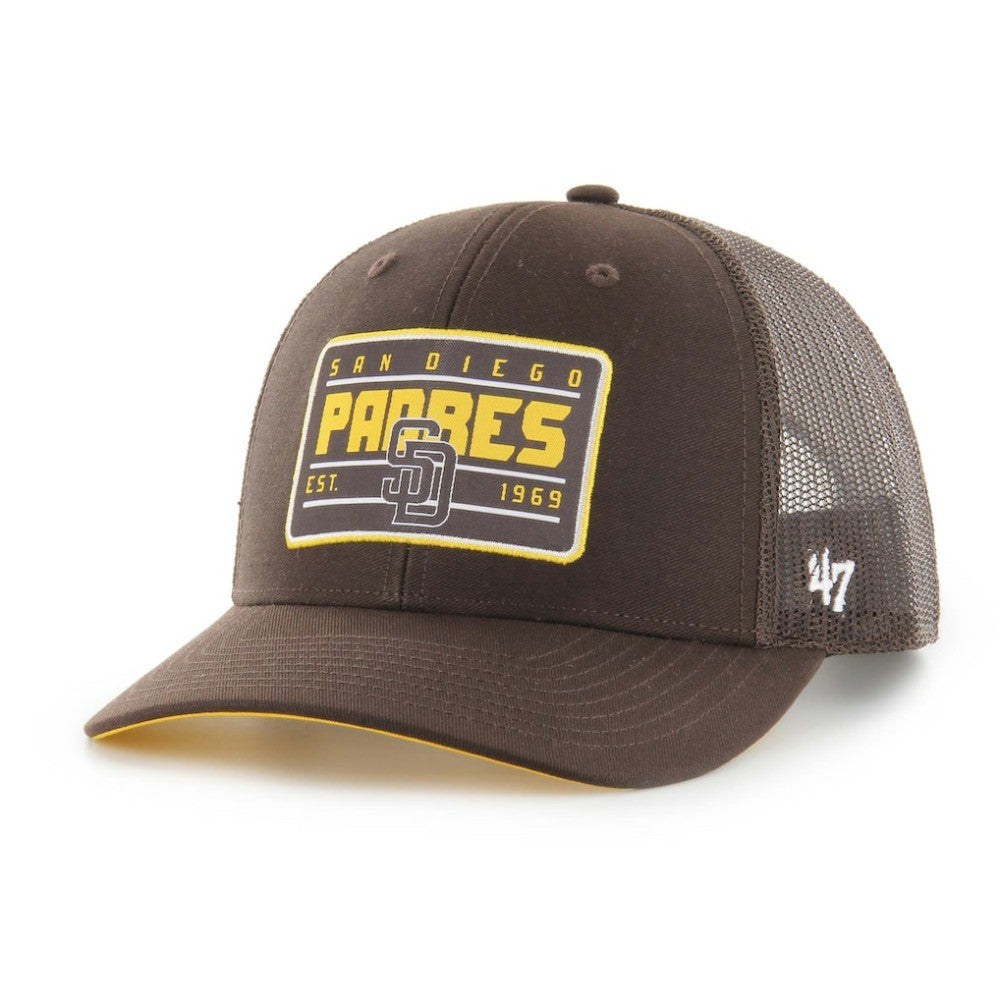 San Diego Padres '47 Hardline Trucker Adjustable Hat - Brown - 47 brand Discount