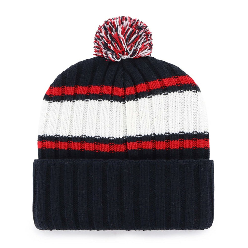 Boston Red Sox '47 Plateau Cuffed Knit Hat with Pom - Navy - 47 brand Lifestyle