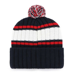 Boston Red Sox '47 Plateau Cuffed Knit Hat with Pom - Navy - 47 brand Lifestyle