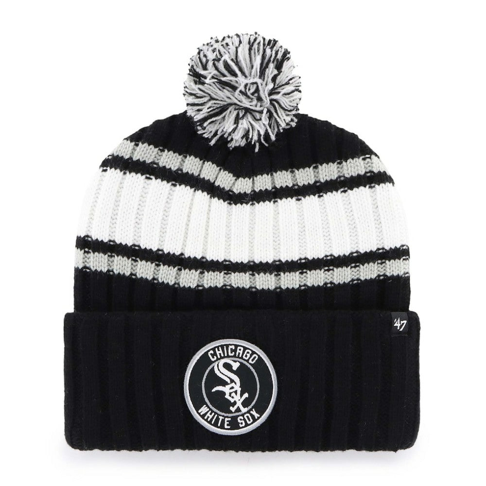 Chicago White Sox '47 Plateau Cuffed Knit Hat with Pom - Black - 47 brand Online