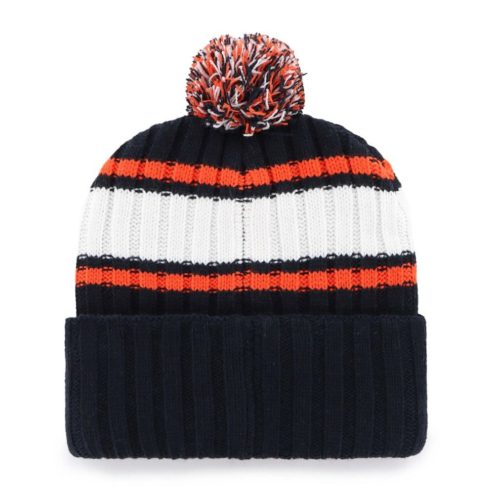 Detroit Tigers '47 Plateau Cuffed Knit Hat with Pom - Navy - 47 brand Lifestyle