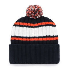 Detroit Tigers '47 Plateau Cuffed Knit Hat with Pom - Navy - 47 brand Lifestyle
