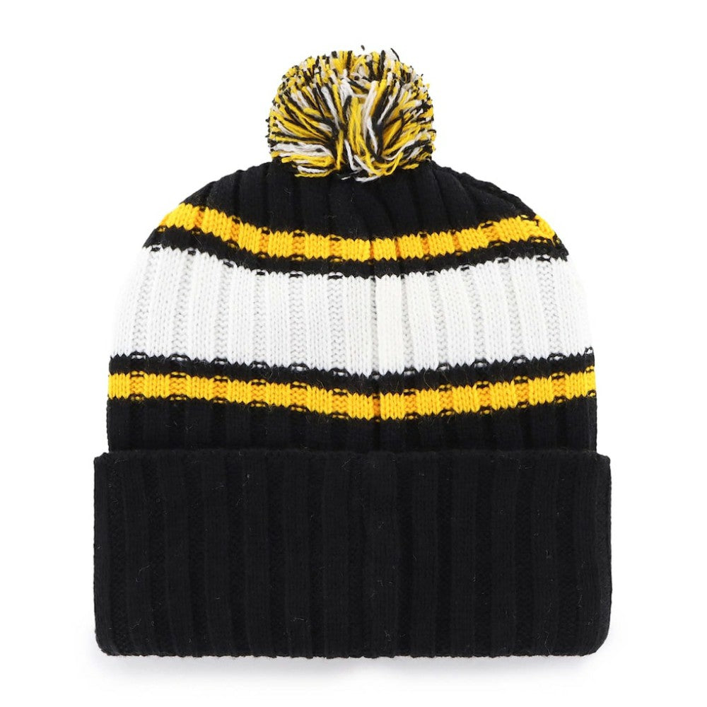 Pittsburgh Pirates '47 Plateau Cuffed Knit Hat with Pom - Black - 47 brand Sale