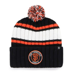 San Francisco Giants '47 Plateau Cuffed Knit Hat with Pom - Black - 47 brand Lifestyle