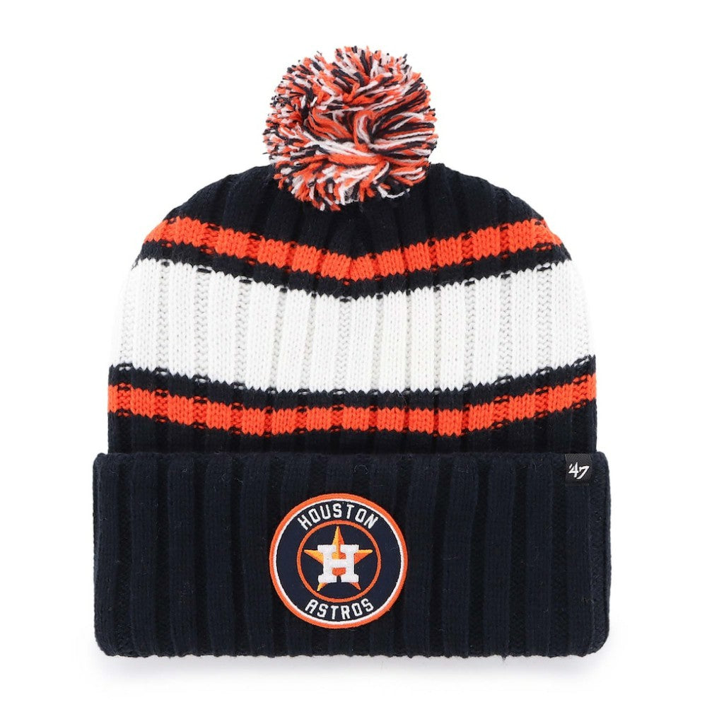Houston Astros '47 Plateau Cuffed Knit Hat with Pom - Navy - 47 brand Sale