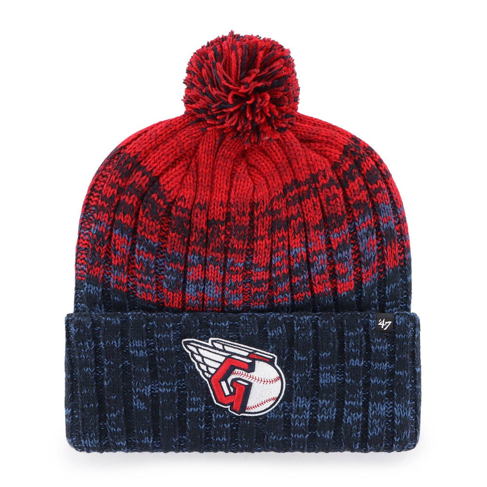 Cleveland Guardians '47 Cascade Cuffed Knit Hat with Pom - Navy - 47 brand Sale