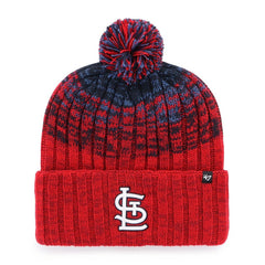 St. Louis Cardinals '47 Cascade Cuffed Knit Hat with Pom - Red - 47 brand Online