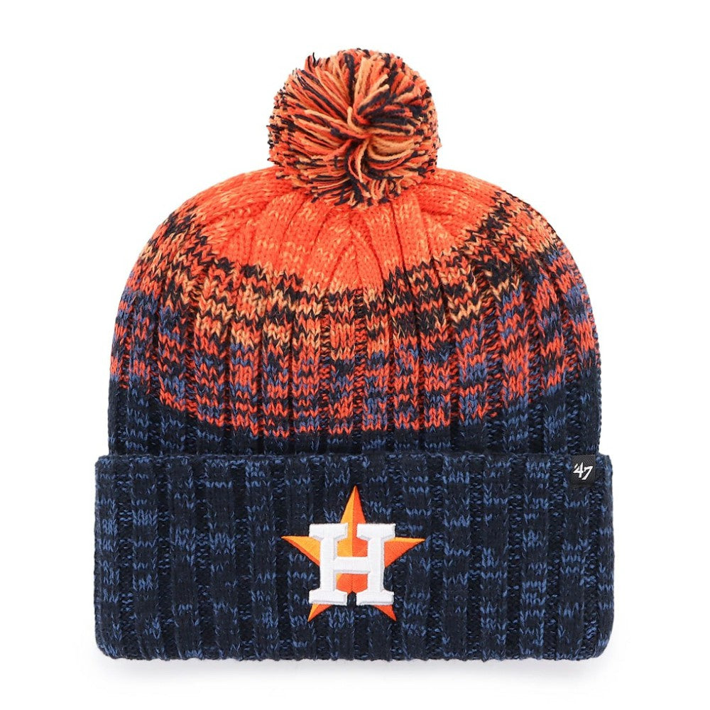 Houston Astros '47 Cascade Cuffed Knit Hat with Pom - Navy - 47 brand Discount