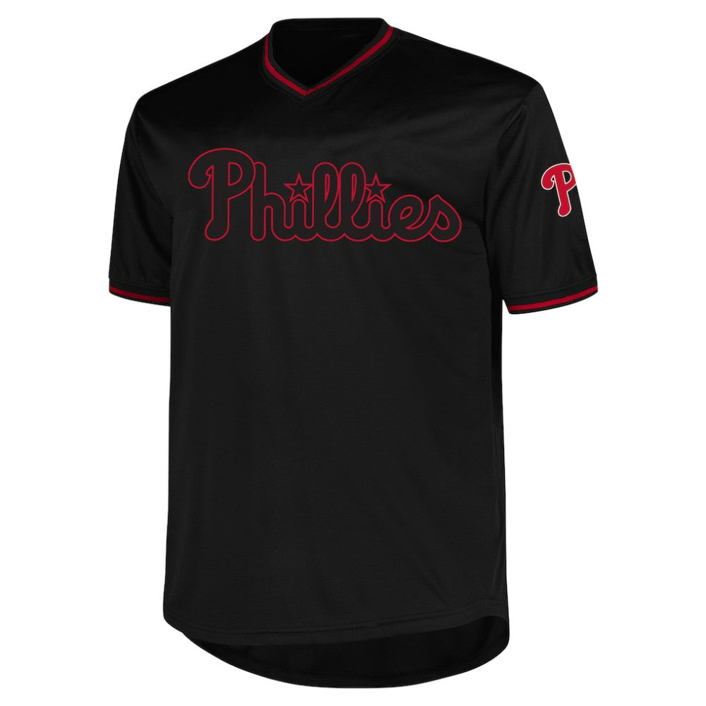 Philadelphia Phillies Profile Big & Tall Pop Fashion Jersey - Black - MLB Lifestyle