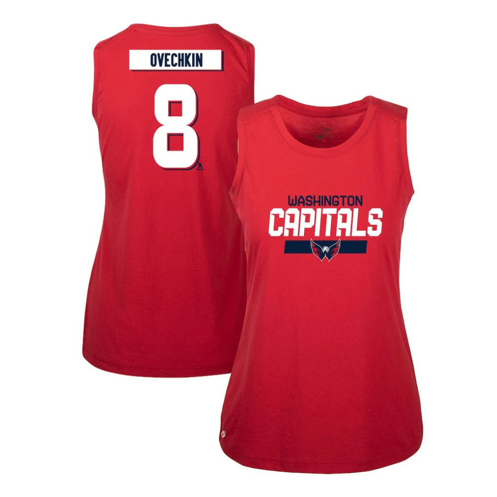 Alexander Ovechkin Washington Capitals Levelwear Women's Macy Player Name & Number Tank Top - Red - NHL 201047099