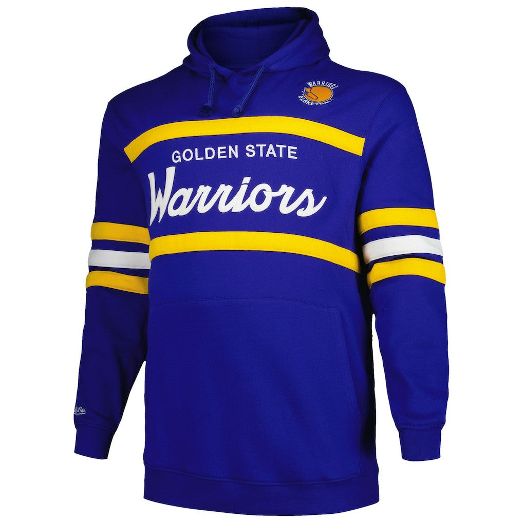 Golden State Warriors Big & Tall Hardwood Classics Head Coach Pullover Hoodie for sale Royal | Mitchell & Ness