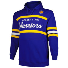 Golden State Warriors Big & Tall Hardwood Classics Head Coach Pullover Hoodie for sale Royal | Mitchell & Ness