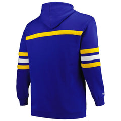 Golden State Warriors Big & Tall Hardwood Classics Head Coach Pullover Hoodie for sale Royal | Mitchell & Ness