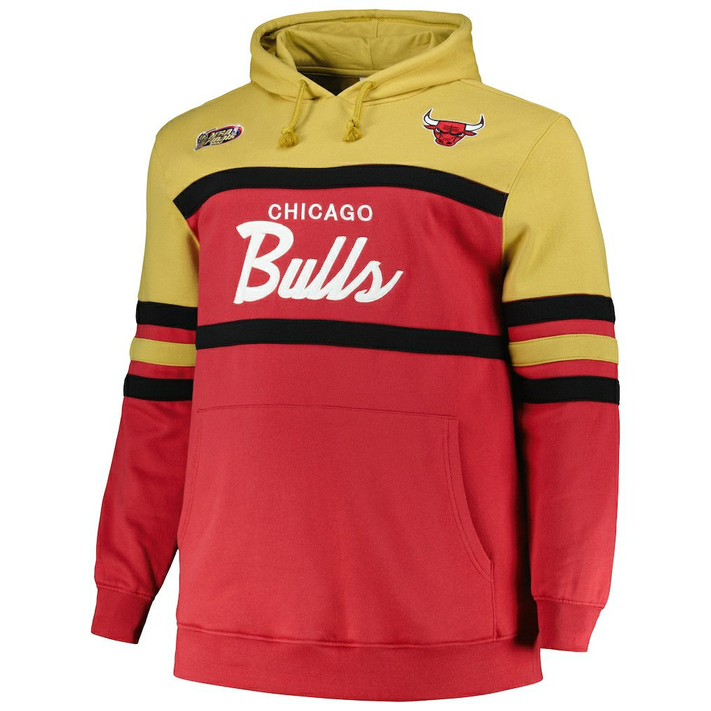 Chicago Bulls Big & Tall Hardwood Classics Head Coach Pullover Hoodie Red | Mitchell & Ness for sale