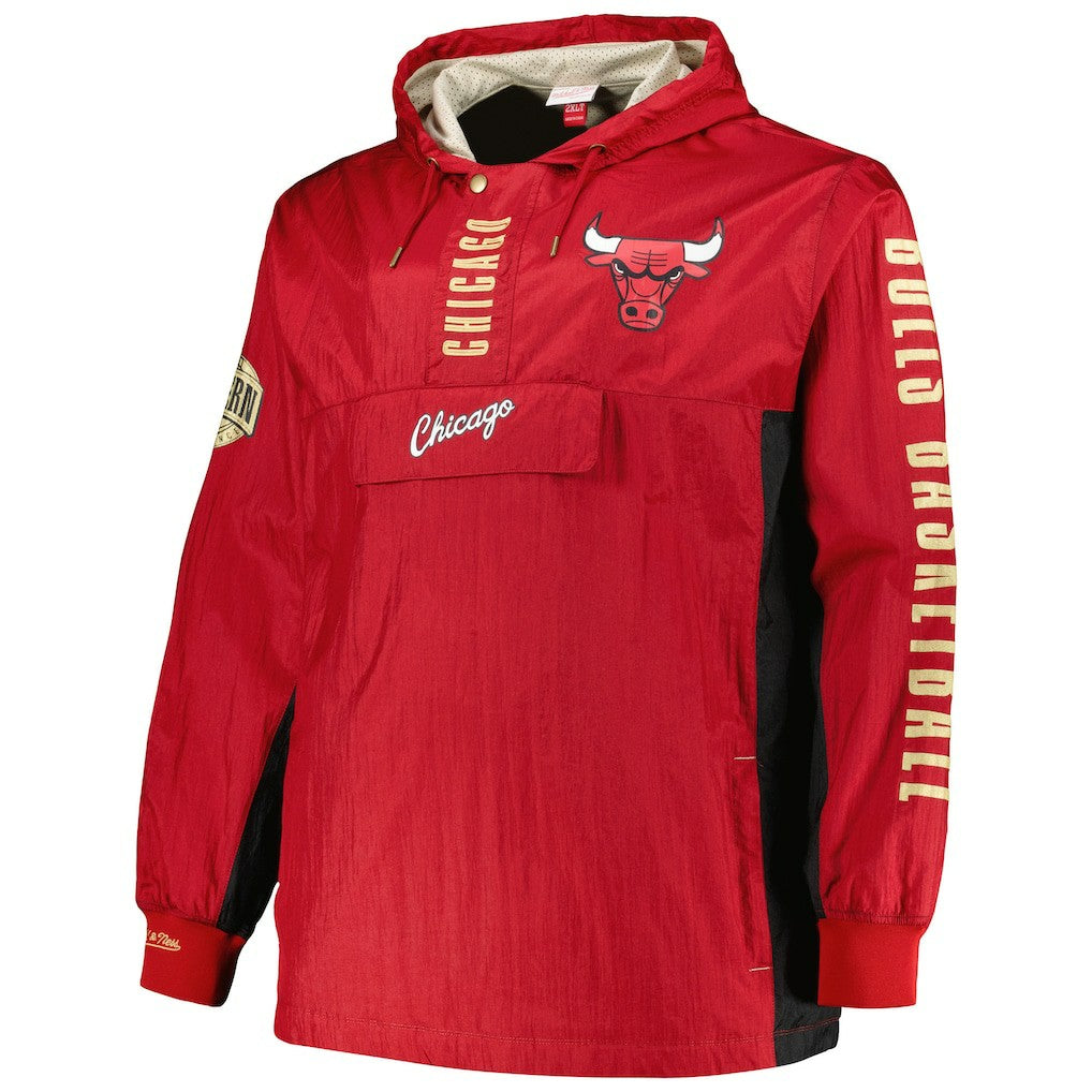 Chicago Bulls Big & Tall Hardwood Classics Team OG 2.0 Anorak Hoodie Quarter-Zip Windbreaker Jacket Red | Mitchell & Ness discount