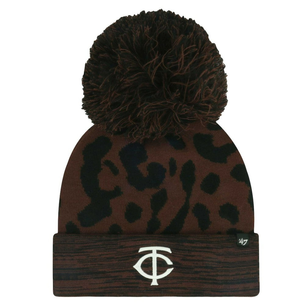 Minnesota Twins '47 Women's Rosette Cuffed Knit Hat with Pom - Brown - 47 brand on Sale