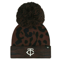 Minnesota Twins '47 Women's Rosette Cuffed Knit Hat with Pom - Brown - 47 brand on Sale
