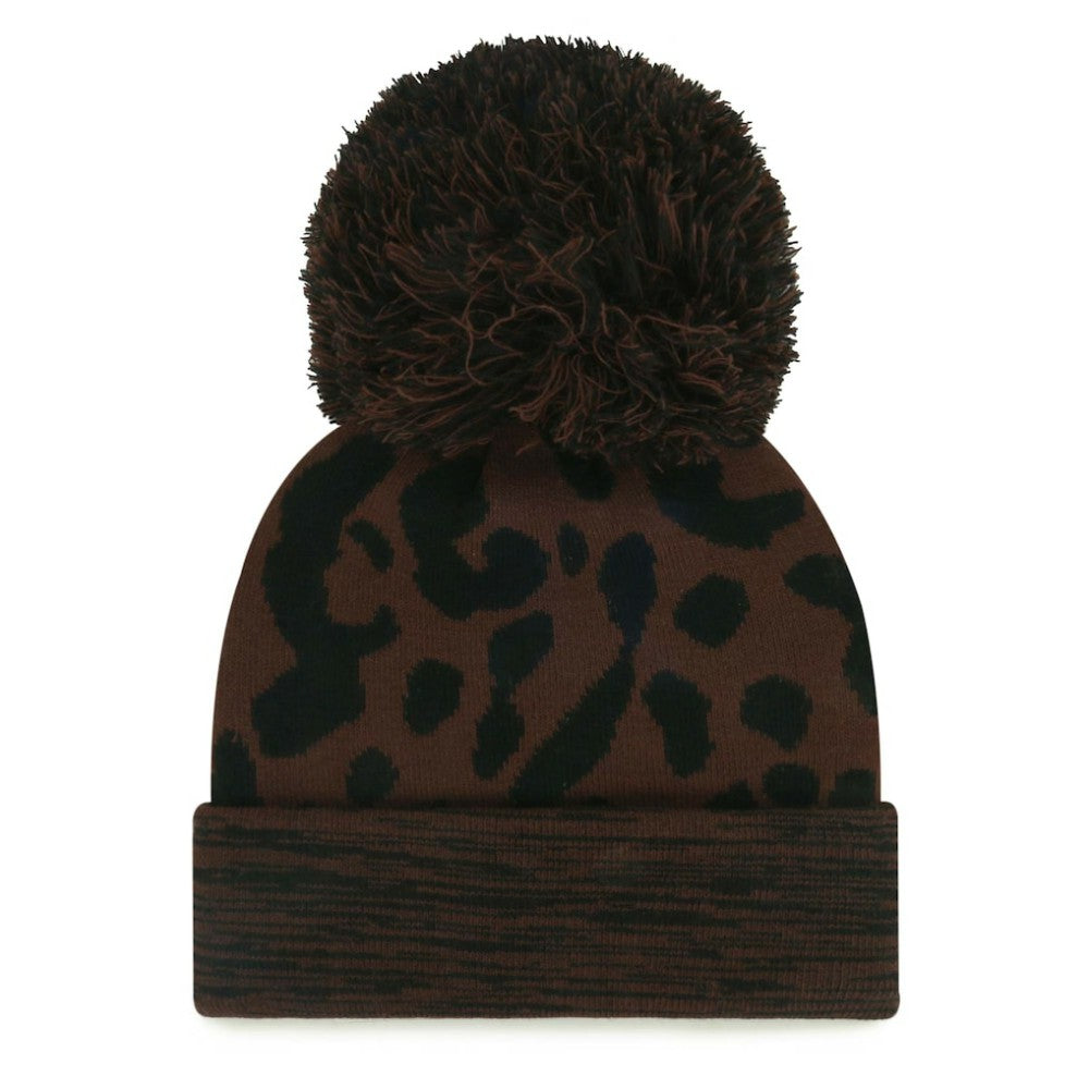Athletics '47 Women's Rosette Cuffed Knit Hat with Pom - Brown - 47 brand Lifestyle