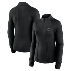 Fanatics Miami Dolphins Women's Elements Quarter-Zip Jacket Black