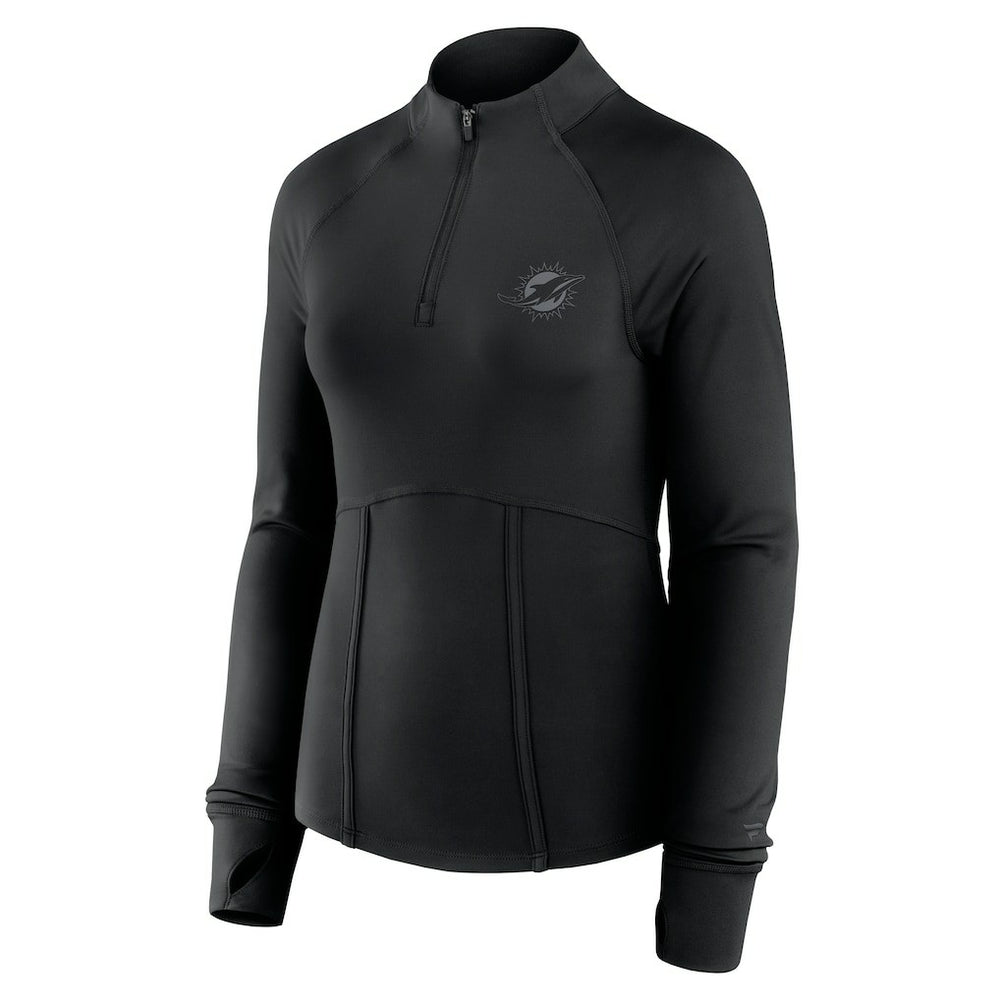 Fanatics Miami Dolphins Women's Elements Quarter-Zip Jacket Black