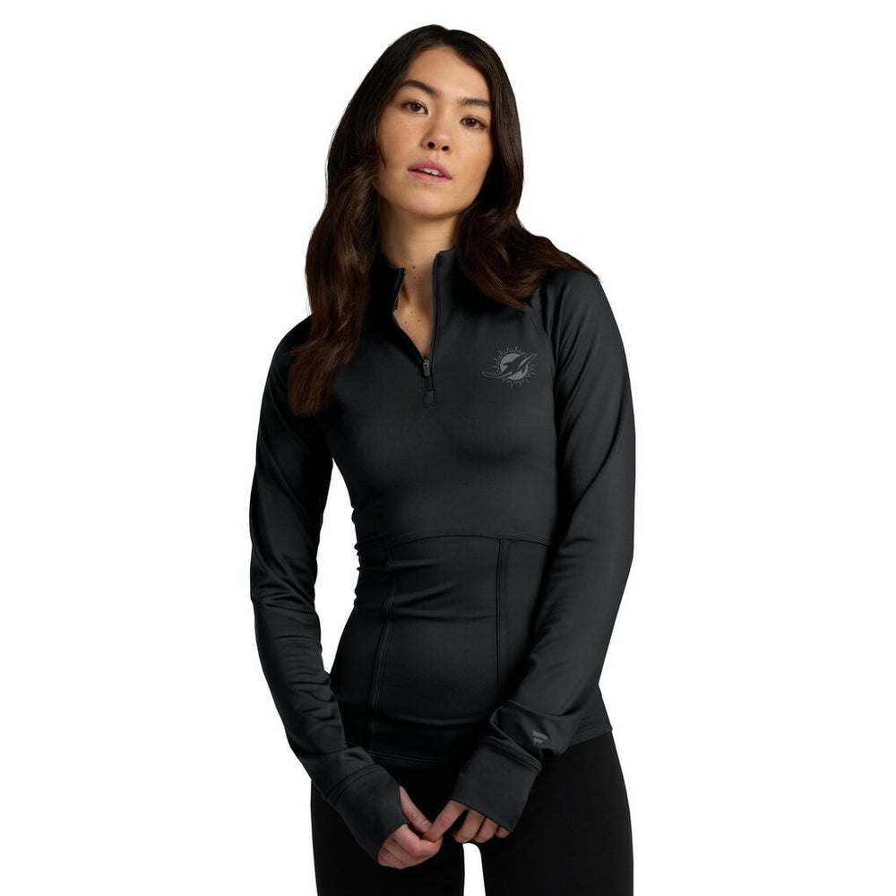 Fanatics Miami Dolphins Women's Elements Quarter-Zip Jacket Black