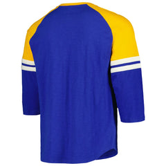Milwaukee Brewers Mitchell & Ness Cooperstown Collection Legendary Raglan Slub Henley 3/4-Sleeve T-Shirt - Royal - Mitchell & Ness Lifestyle