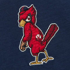 St. Louis Cardinals Mitchell & Ness Cooperstown Collection Legendary Raglan Slub Henley Three-Quarter Sleeve T-Shirt - Navy - Mitchell & Ness Lifestyle