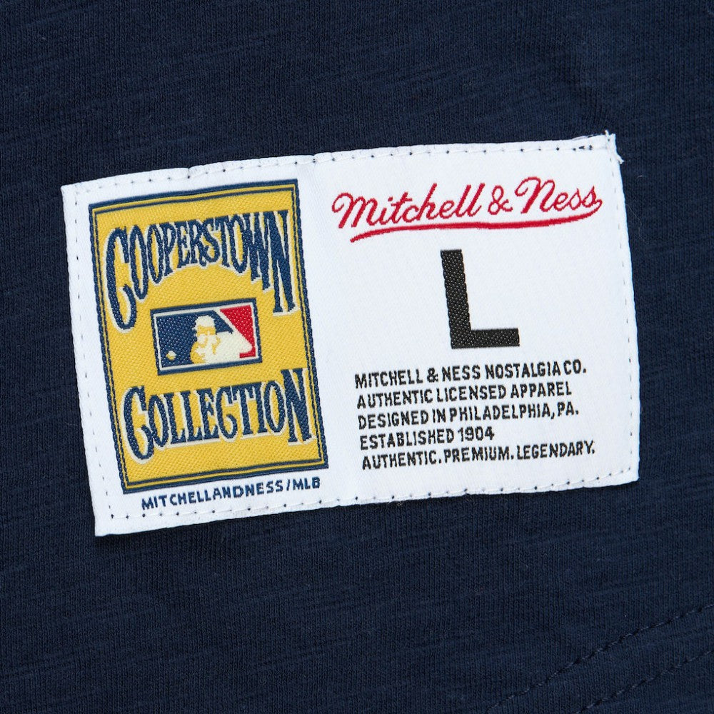St. Louis Cardinals Mitchell & Ness Cooperstown Collection Legendary Raglan Slub Henley Three-Quarter Sleeve T-Shirt - Navy - Mitchell & Ness Lifestyle