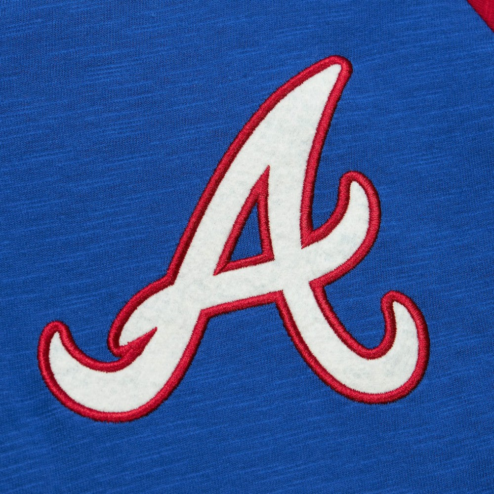 Atlanta Braves Mitchell & Ness Cooperstown Collection Legendary Raglan Slub Henley 3/4-Sleeve T-Shirt - Royal - Mitchell & Ness Online