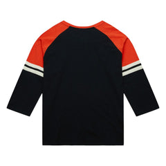 Baltimore Orioles Mitchell & Ness Cooperstown Collection Legendary Raglan Slub Henley 3/4-Sleeve T-Shirt - Black - Mitchell & Ness Discount