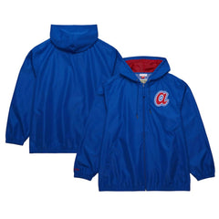 Atlanta Braves Mitchell & Ness Cooperstown Collection Vintage Logo Full-Zip Hoodie Windbreaker Jacket - Royal - Mitchell & Ness Sale