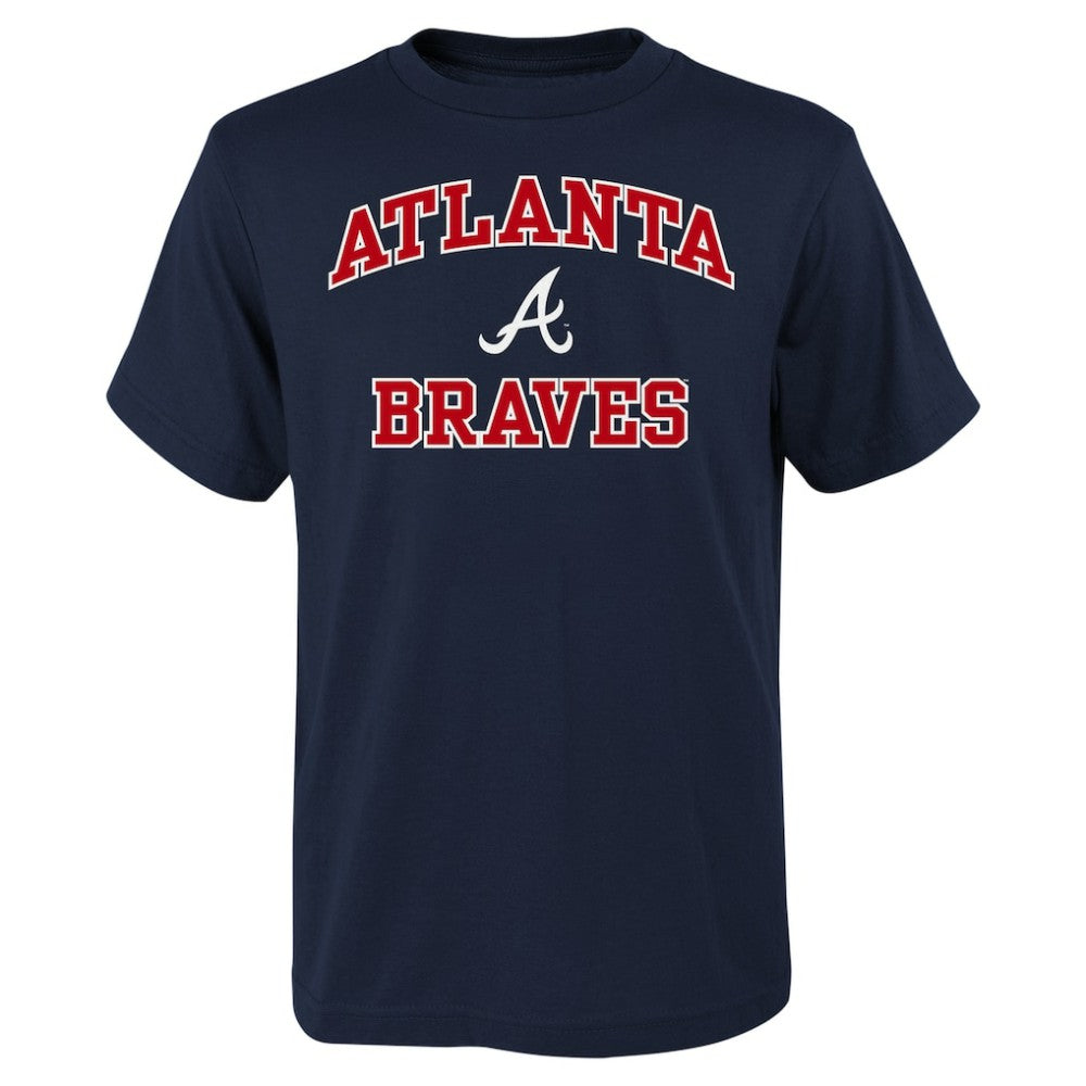 Atlanta Braves Youth Heart & Soul T-Shirt - Navy - MLB Lifestyle