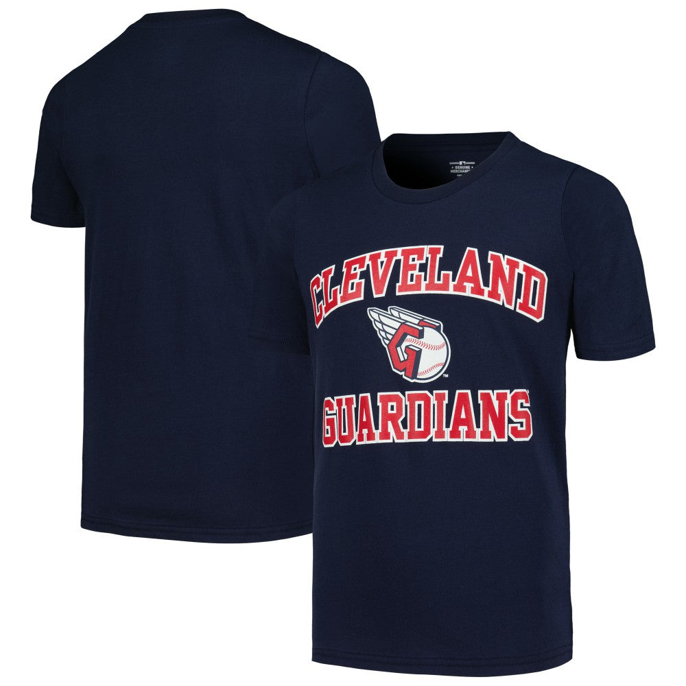 Cleveland Guardians Youth Heart & Soul T-Shirt - Navy - MLB Sale