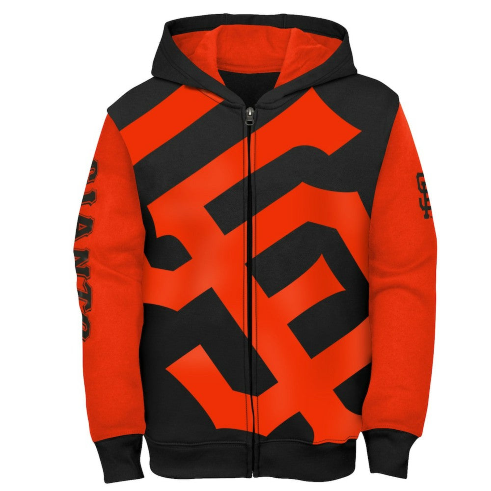 San Francisco Giants Fanatics Youth Postcard Full-Zip Hoodie Jacket - Black/Orange - Fanatics Sale