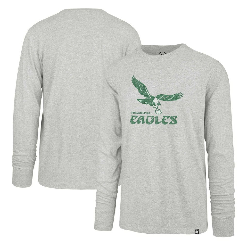 47 brand Philadelphia Eagles '47 Premier Franklin Long Sleeve T-Shirt Gray
