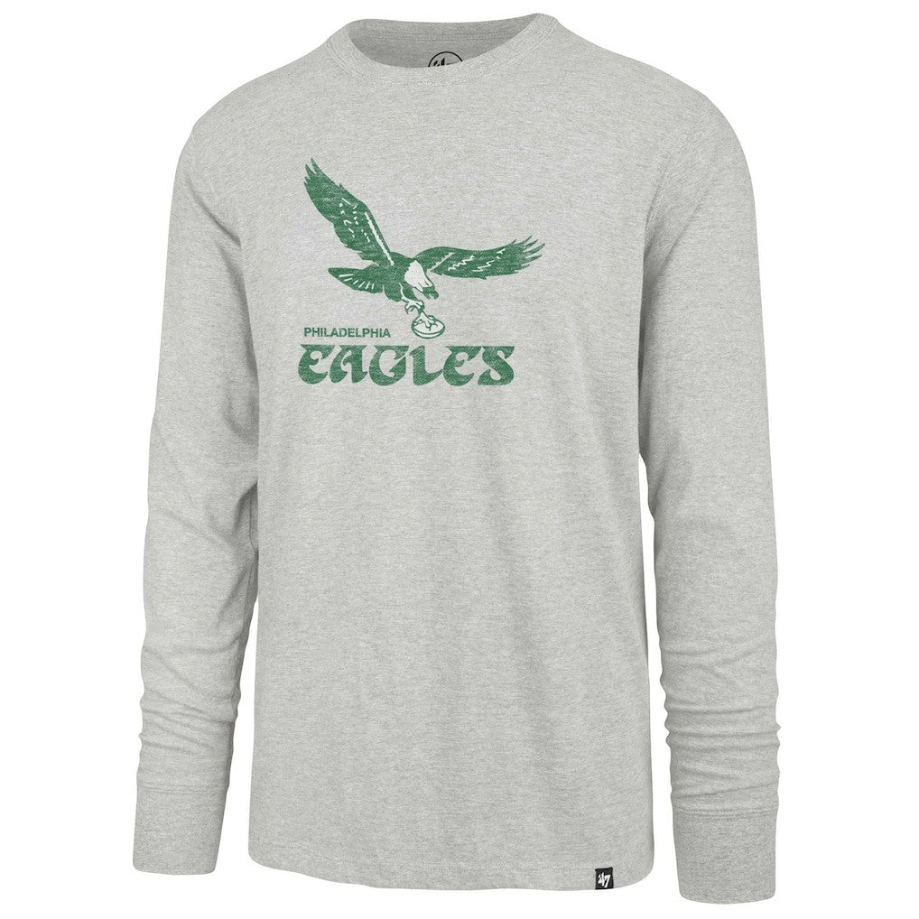 47 brand Philadelphia Eagles '47 Premier Franklin Long Sleeve T-Shirt Gray