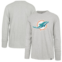 47 brand Miami Dolphins '47 Premier Franklin Long Sleeve T-Shirt Gray