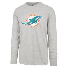 47 brand Miami Dolphins '47 Premier Franklin Long Sleeve T-Shirt Gray