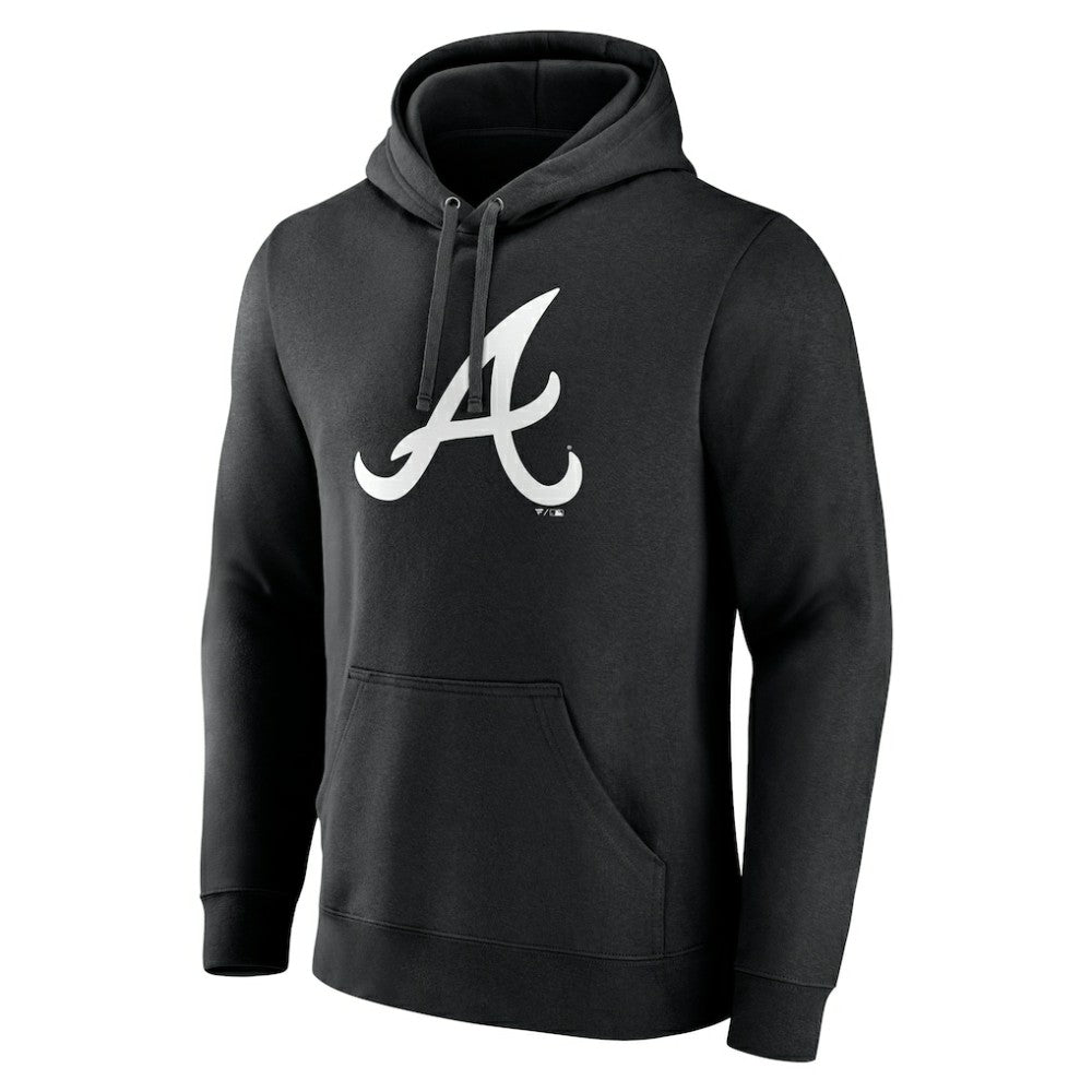 Atlanta Braves Monochrome Personalized Name & Number Pullover Hoodie - Black - MLB Online