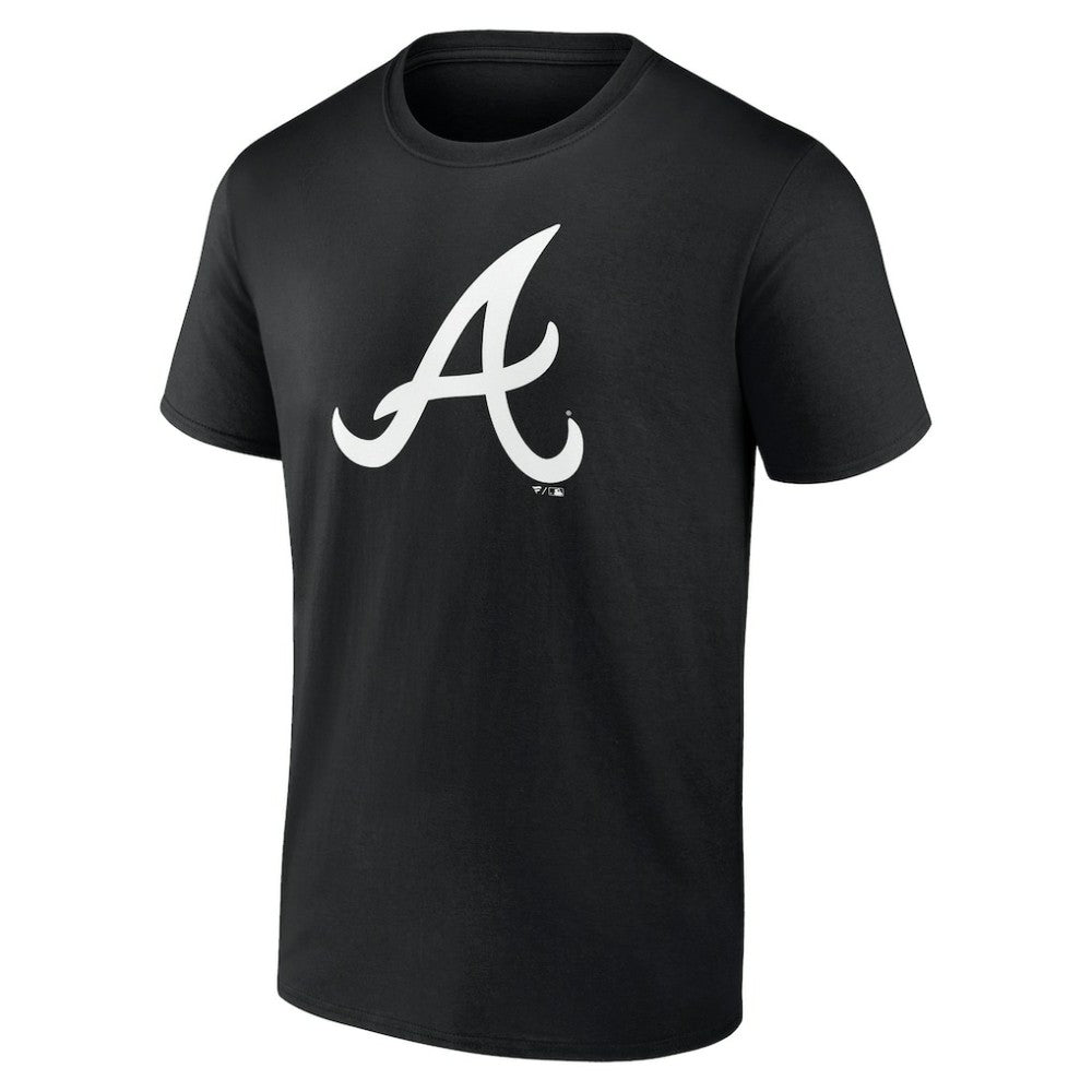 Atlanta Braves Monochrome Personalized Name & Number T-Shirt - Black - MLB Lifestyle