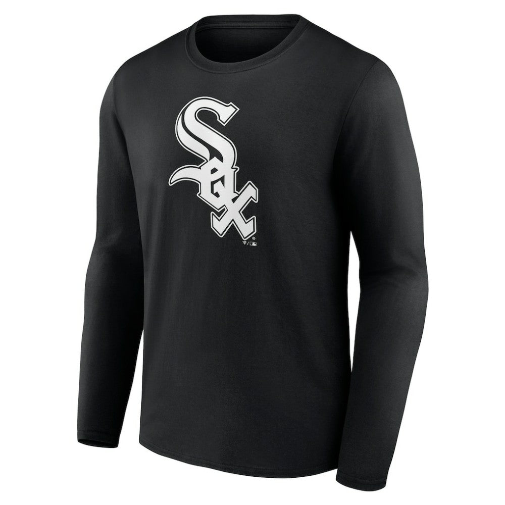 Chicago White Sox Monochrome Personalized Name & Number Long Sleeve T-Shirt - Black - MLB Discount