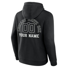 Chicago White Sox Monochrome Personalized Name & Number Pullover Hoodie - Black - MLB Online