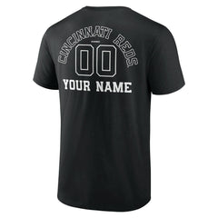 Cincinnati Reds Monochrome Personalized Name & Number T-Shirt - Black - MLB Discount