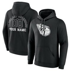 Cleveland Guardians Monochrome Personalized Name & Number Pullover Hoodie - Black - MLB on Sale
