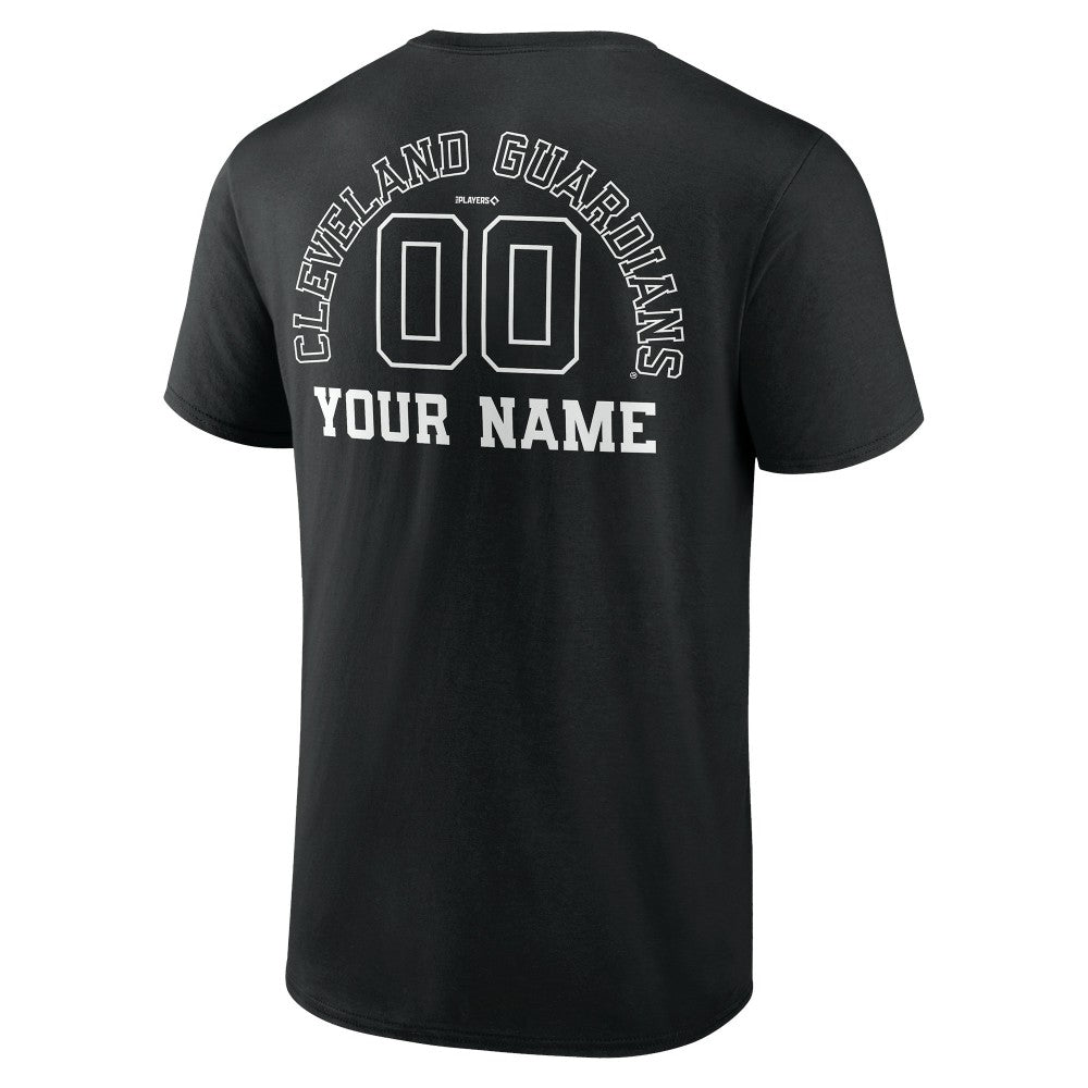 Cleveland Guardians Monochrome Personalized Name & Number T-Shirt - Black - MLB on Sale