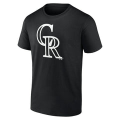 Colorado Rockies Monochrome Personalized Name & Number T-Shirt - Black - MLB Online