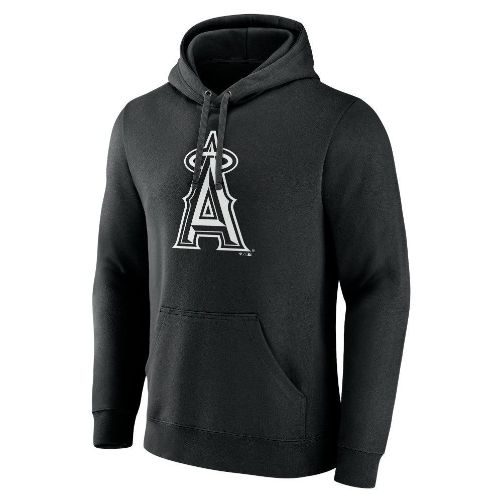 Los Angeles Angels Monochrome Personalized Name & Number Pullover Hoodie - Black - MLB Lifestyle