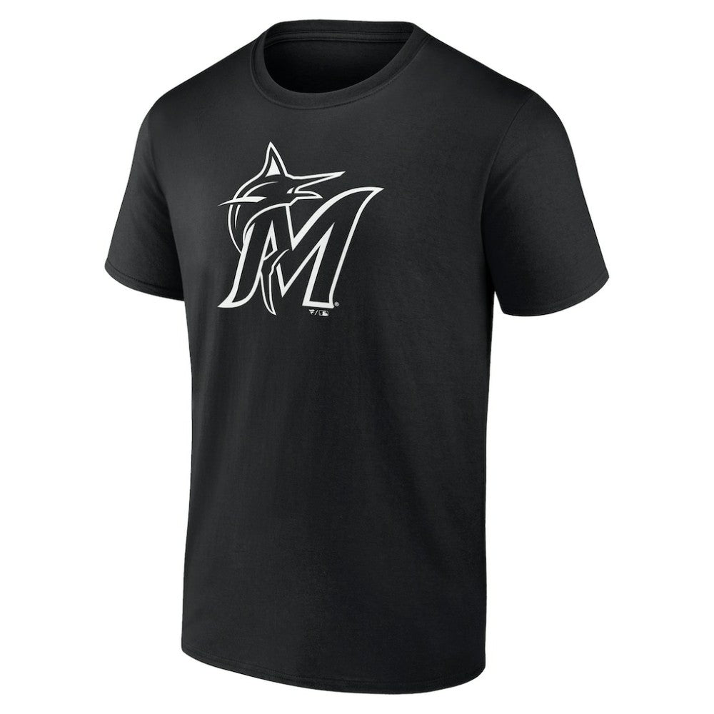 Miami Marlins Monochrome Personalized Name & Number T-Shirt - Black - MLB on Sale