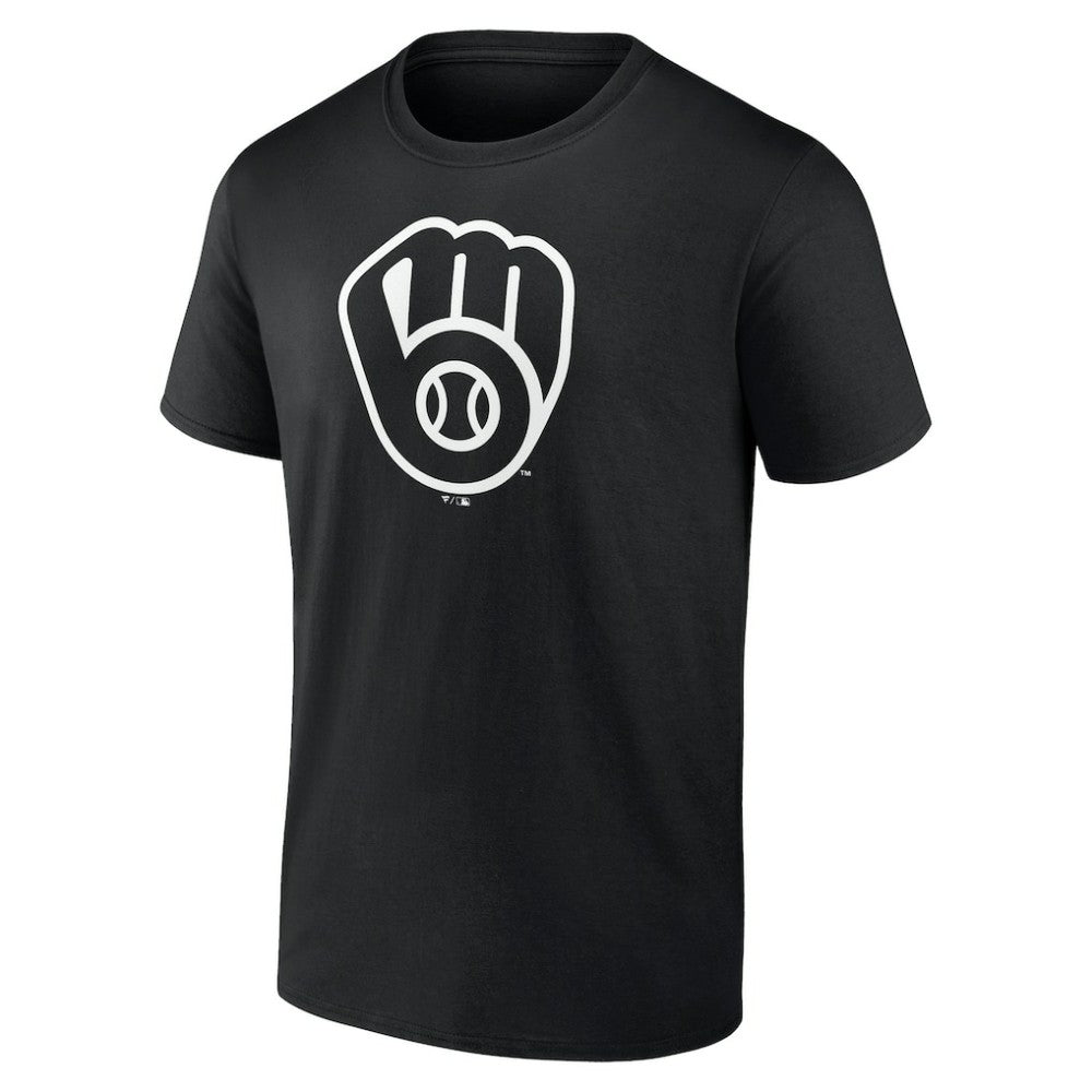Milwaukee Brewers Monochrome Personalized Name & Number T-Shirt - Black - MLB Online